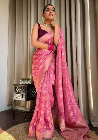 Picture of Superb Silk Light Coral Saree