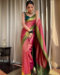 Picture of Beautiful Silk Deep Pink Saree