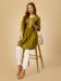 Picture of Appealing Rayon Olive Kurtis & Tunic