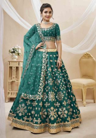 Picture of Radiant Silk Sea Green Lehenga Choli