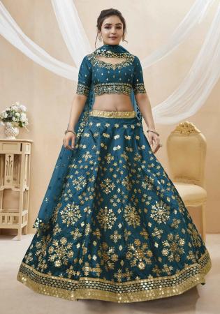 Picture of Radiant Silk Midnight Blue Lehenga Choli