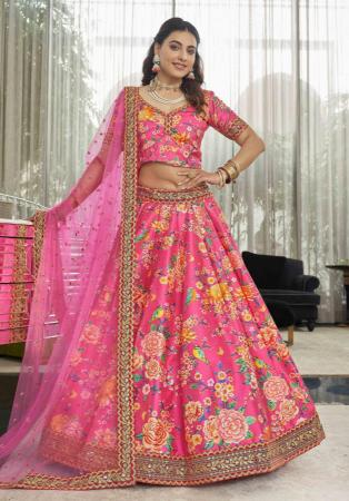 Picture of Gorgeous Silk Hot Pink Lehenga Choli