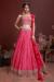 Picture of Pretty Chiffon & Silk Hot Pink Lehenga Choli