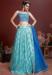 Picture of Grand Chiffon & Silk Steel Blue Lehenga Choli