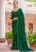 Picture of Excellent Chiffon & Satin Forest Green Saree