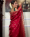 Picture of Marvelous Silk Crimson Saree