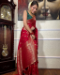 Picture of Marvelous Silk Crimson Saree