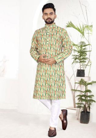 Picture of Well Formed Cotton Tan Kurtas