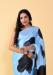 Picture of Delightful Satin & Silk Light Sky Blue Saree