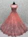 Picture of Resplendent Net Light Coral Lehenga Choli