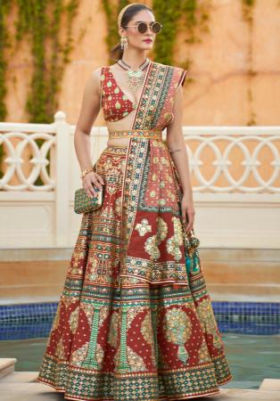 Picture of Appealing Silk Maroon Lehenga Choli