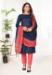 Picture of Silk Midnight Blue Straight Cut Salwar Kameez