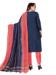 Picture of Silk Midnight Blue Straight Cut Salwar Kameez