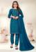 Picture of Appealing Georgette Teal Straight Cut Salwar Kameez