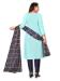 Picture of Well Formed Silk Powder Blue Straight Cut Salwar Kameez