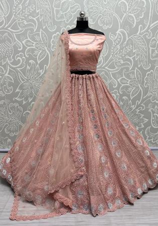 Picture of Excellent Net Grey Lehenga Choli