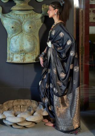 Picture of Fascinating Satin Black Saree