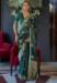 Picture of Shapely Satin Dark Green Saree