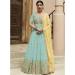 Picture of Georgette Dark Sea Green Anarkali Salwar Kameez