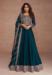 Picture of Ravishing Silk Teal Anarkali Salwar Kameez