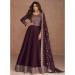 Picture of Splendid Silk Dark Magenta Anarkali Salwar Kameez