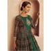 Picture of Chiffon Dark Olive Green Anarkali Salwar Kameez