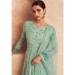 Picture of Chiffon Dark Sea Green Anarkali Salwar Kameez