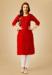 Picture of Fine Cotton Dark Red Kurtis & Tunic