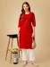 Picture of Fine Cotton Dark Red Kurtis & Tunic