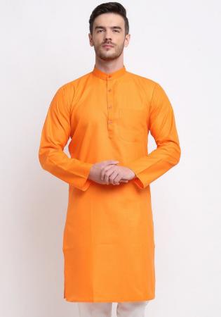 Picture of Taking Cotton Dark Orange Kurtas