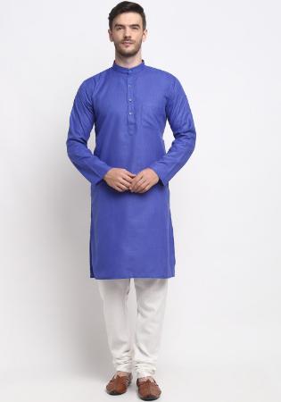 Picture of Sublime Cotton Steel Blue Kurtas