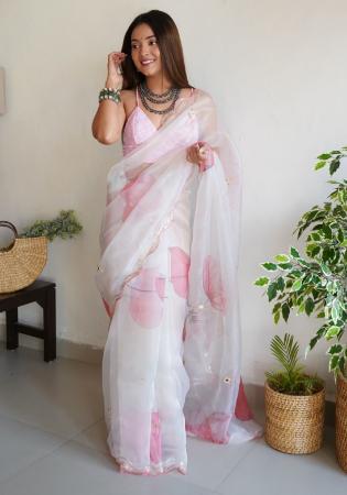 Picture of Nice Organza Azure Saree