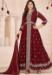 Picture of Well Formed Georgette Maroon Anarkali Salwar Kameez