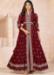 Picture of Well Formed Georgette Maroon Anarkali Salwar Kameez