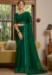 Picture of Shapely Chiffon Dark Green Saree