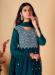 Picture of Delightful Georgette Navy Blue Readymade Salwar Kameez