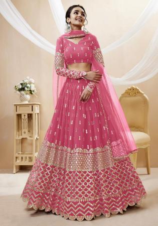 Picture of Admirable Georgette Rosy Brown Lehenga Choli