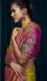 Picture of Wonderful Silk & Brasso Golden Rod Saree