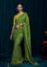 Picture of Pleasing Silk & Brasso Dark Olive Green Saree