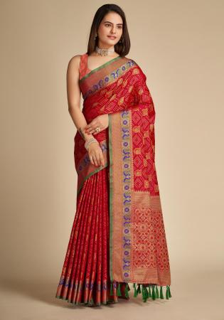 Picture of Superb Silk Crimson Saree