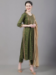 Picture of Rayon Dark Olive Green Readymade Salwar Kameez