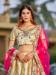 Picture of Well Formed Satin Dark Khaki Lehenga Choli