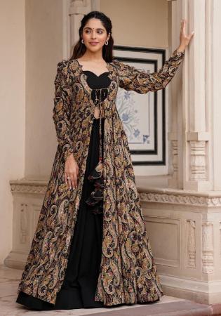 Picture of Excellent Georgette Black Readymade Salwar Kameez