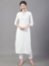 Picture of Rayon & Cotton Off White Readymade Salwar Kameez