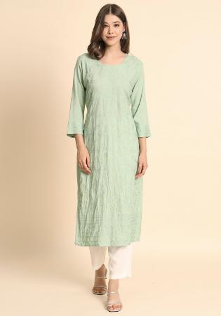 Picture of Classy Rayon Off White Kurtis & Tunic