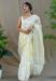 Picture of Silk & Organza Light Golden Rod Yellow Saree