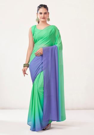 Picture of Fascinating Organza Light Green Saree