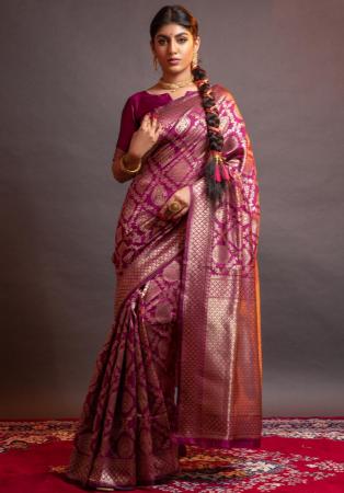 Picture of Marvelous Silk Violet Saree