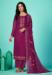 Picture of Organza Fire Brick Straight Cut Salwar Kameez