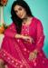 Picture of Beautiful Organza Hot Pink Straight Cut Salwar Kameez